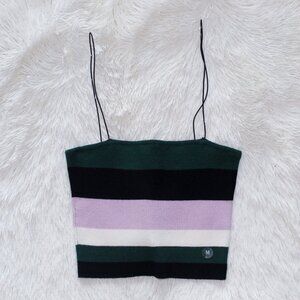 Striped Kendall & Kylie Cropped Tank Top